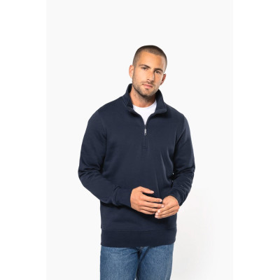 Zipped neck sweatshirt